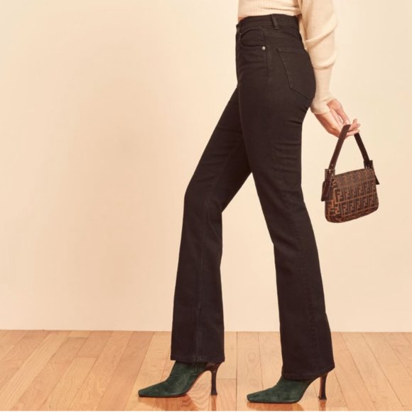 Peyton slit hem high rise bootcut jeans Clearance